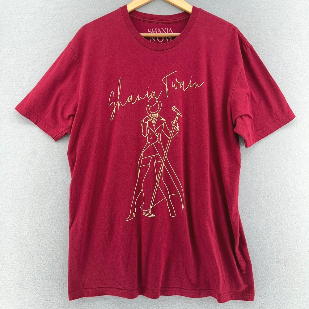 2018 Shania Twain Now Tour Tshirt Red SZ XL Baggy Concert Music Country Western - Picture 2 of 8